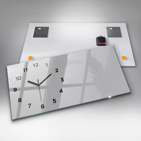 Horizontal wall clock Color light gray