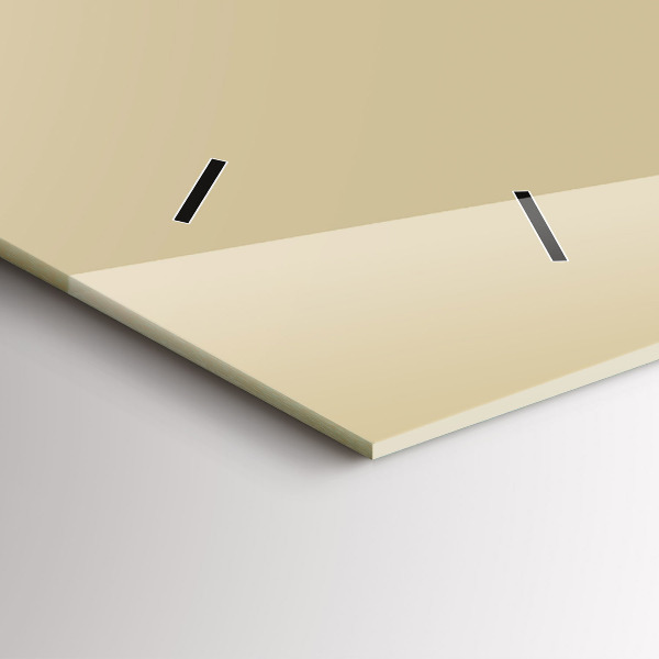 Horizontal wall clock Beige color