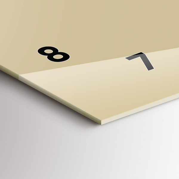 Horizontal wall clock Beige color