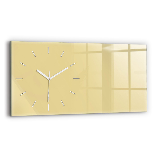 Horizontal wall clock Cream color