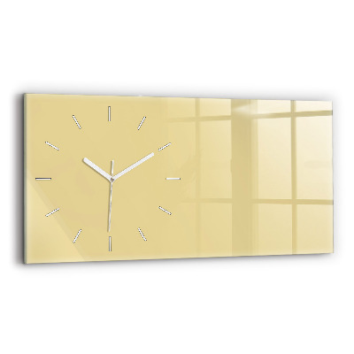Horizontal wall clock Cream color