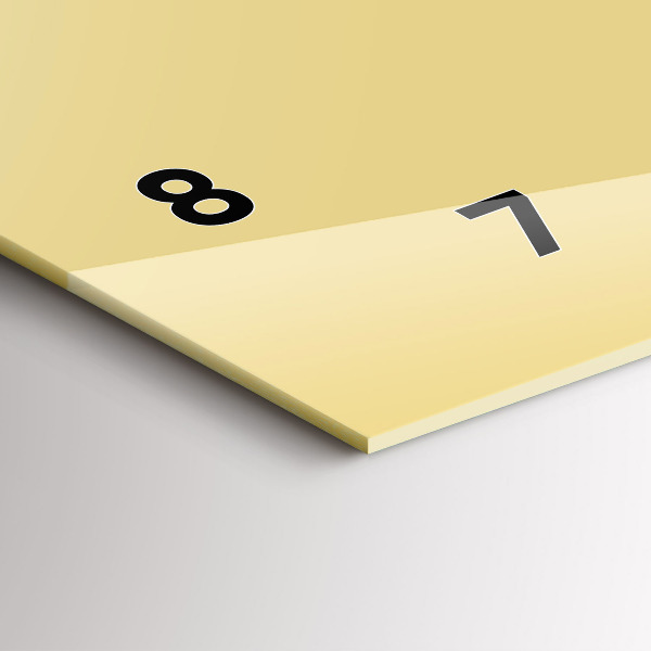 Horizontal wall clock Cream color