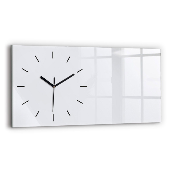 Horizontal wall clock Color dark white