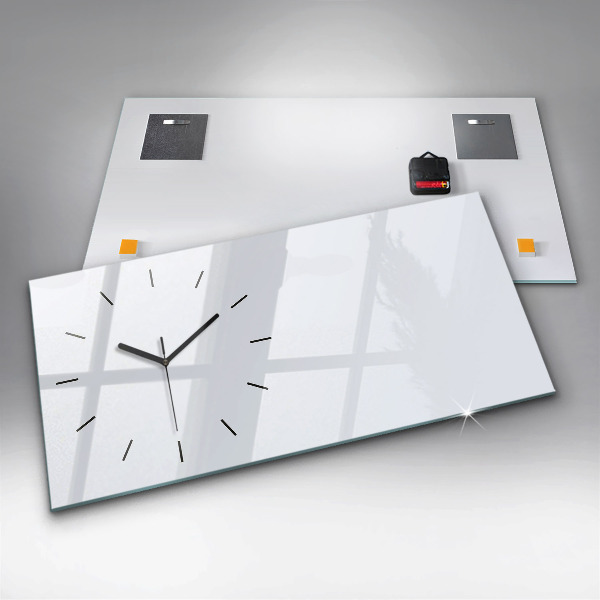Horizontal wall clock Color dark white