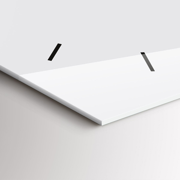 Horizontal wall clock Color dark white