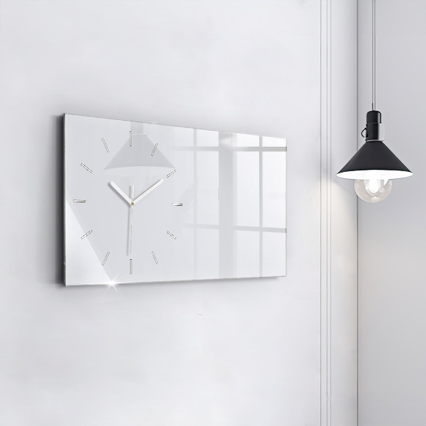 Horizontal wall clock Color dark white