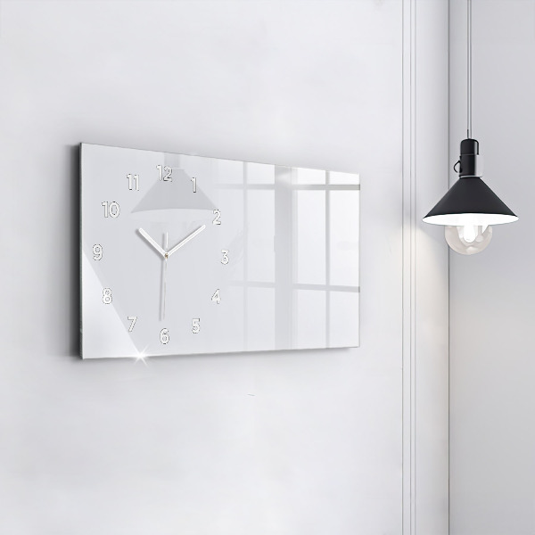 Horizontal wall clock Color dark white