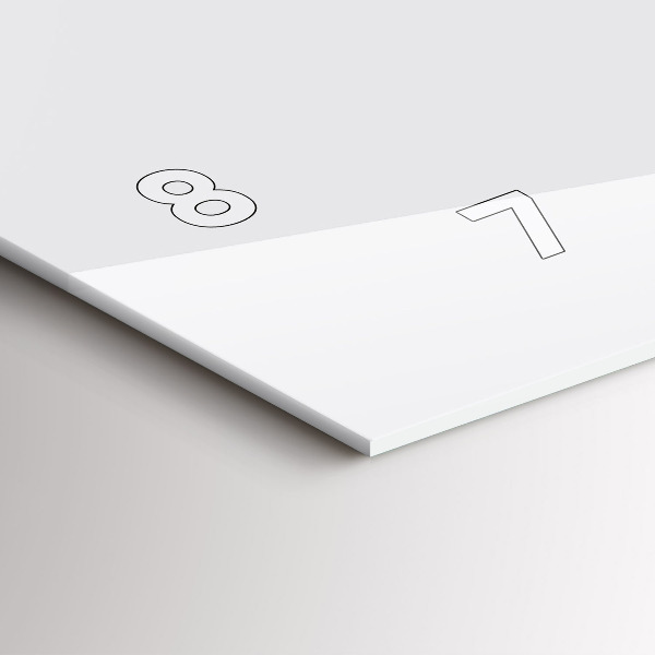 Horizontal wall clock Color dark white