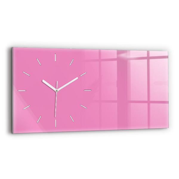 Horizontal wall clock Color pink