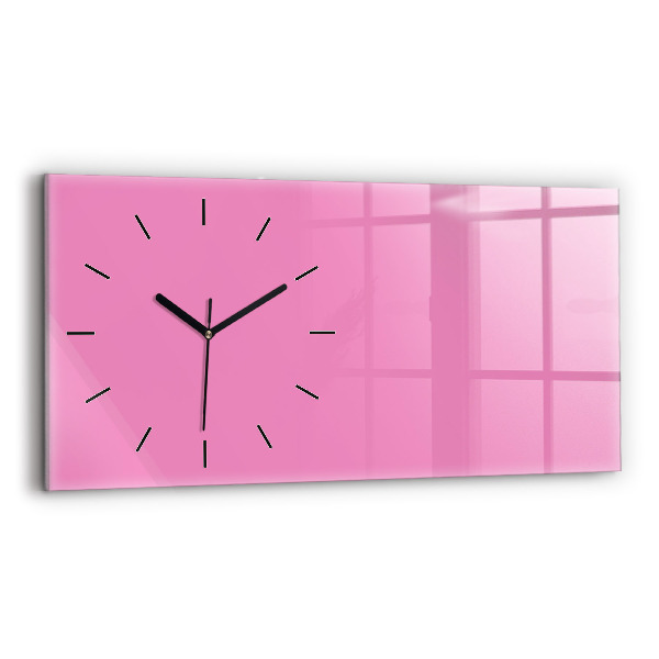Horizontal wall clock Color pink