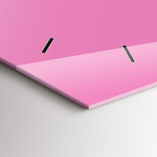 Horizontal wall clock Color pink