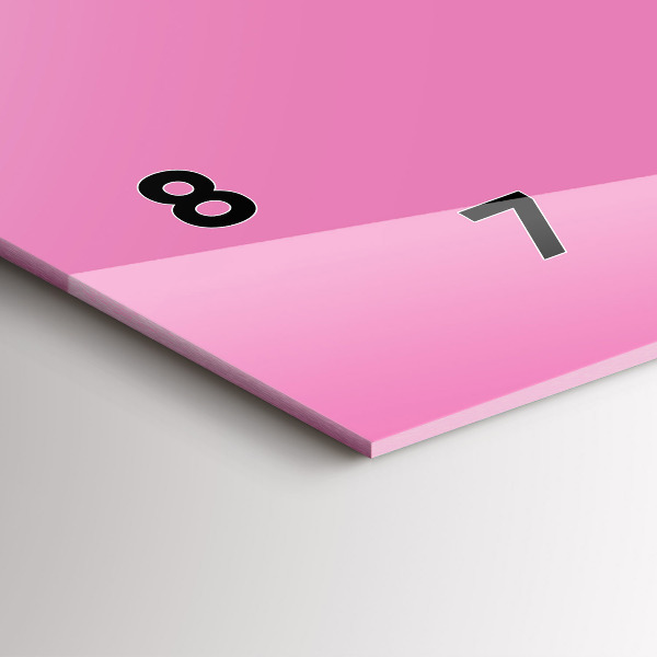 Horizontal wall clock Color pink