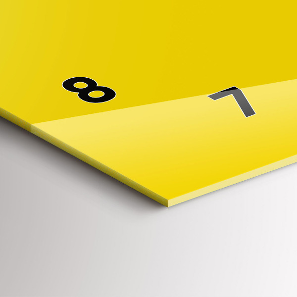 Horizontal wall clock Light yellow color