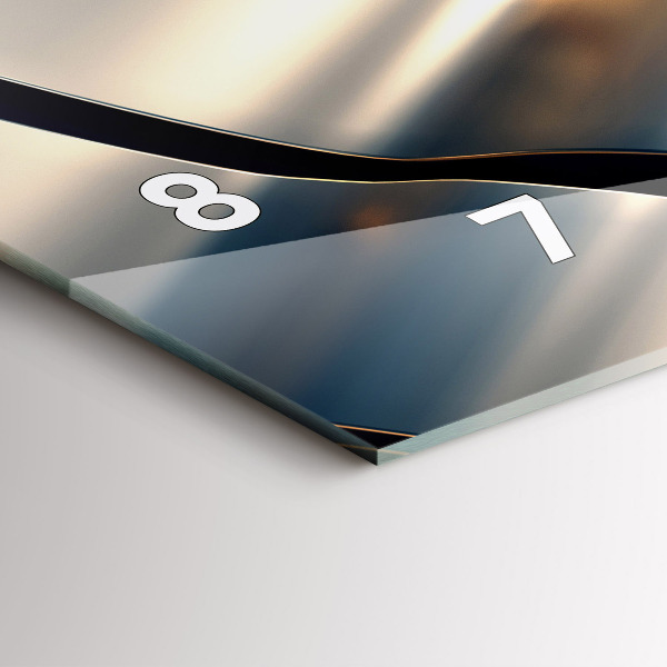 Horizontal wall clock Silver pattern