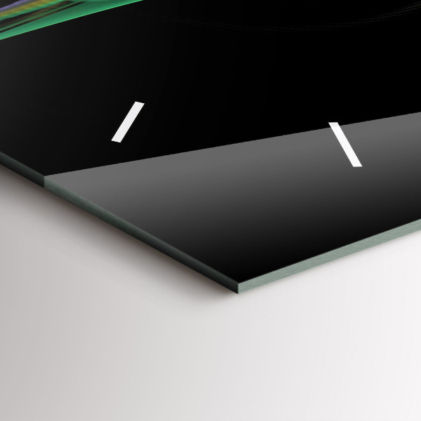 Horizontal wall clock Green abstraction