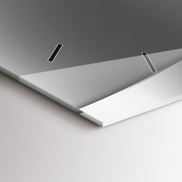 Horizontal wall clock Silver lines