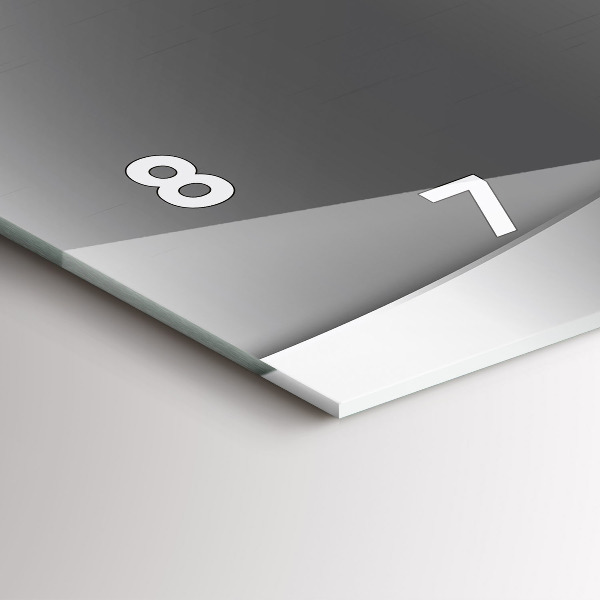 Horizontal wall clock Silver lines