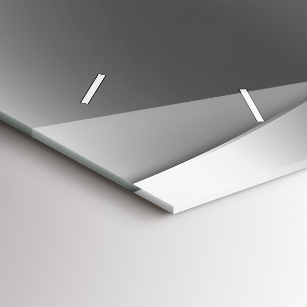 Horizontal wall clock Silver lines