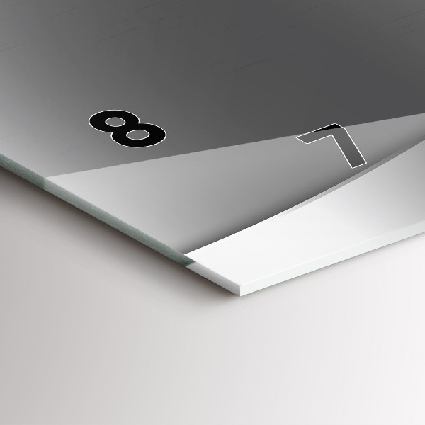 Horizontal wall clock Silver lines