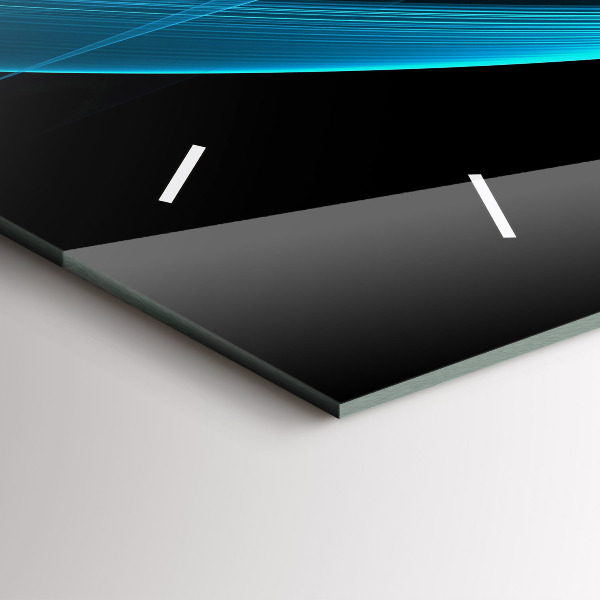 Horizontal wall clock Blue abstraction