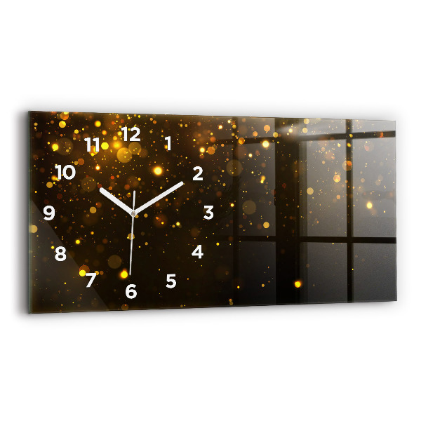 Horizontal wall clock Gold dust