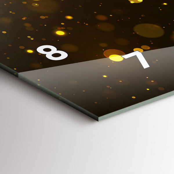 Horizontal wall clock Gold dust