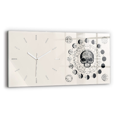 Horizontal wall clock Moon phases