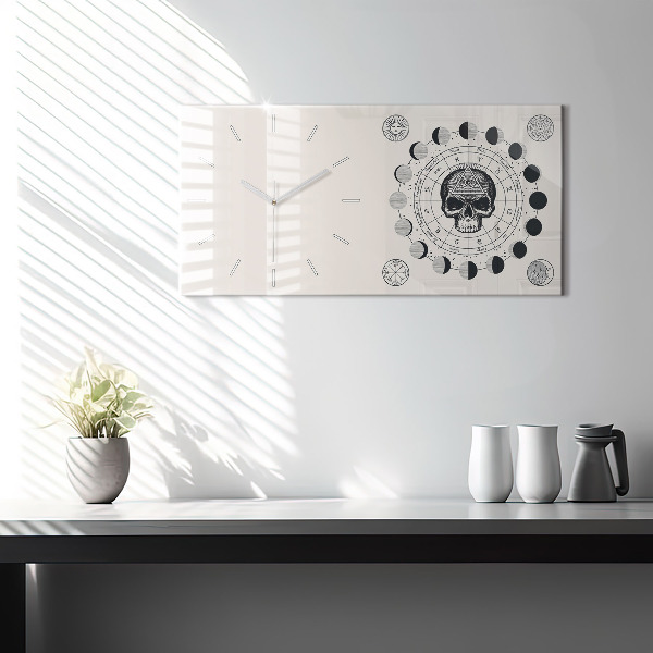 Horizontal wall clock Moon phases