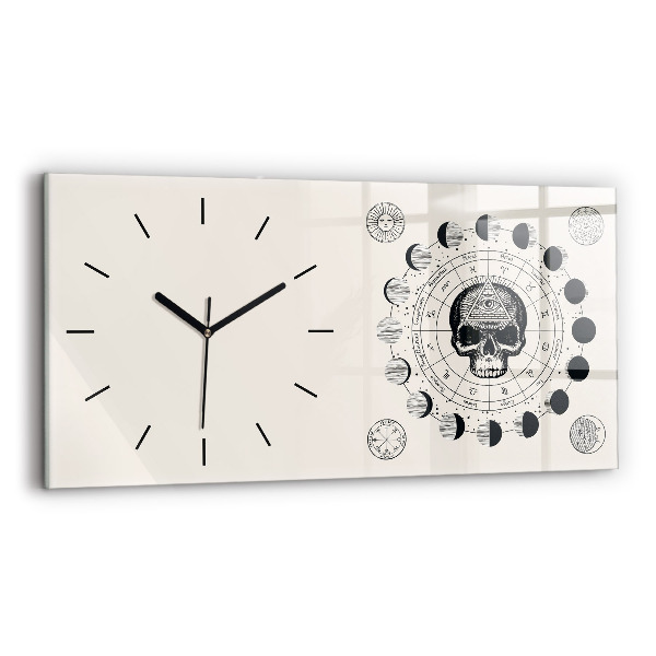 Horizontal wall clock Moon phases