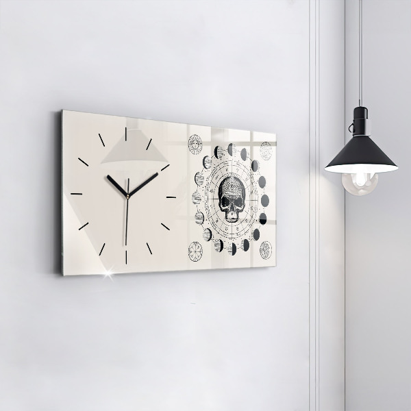 Horizontal wall clock Moon phases