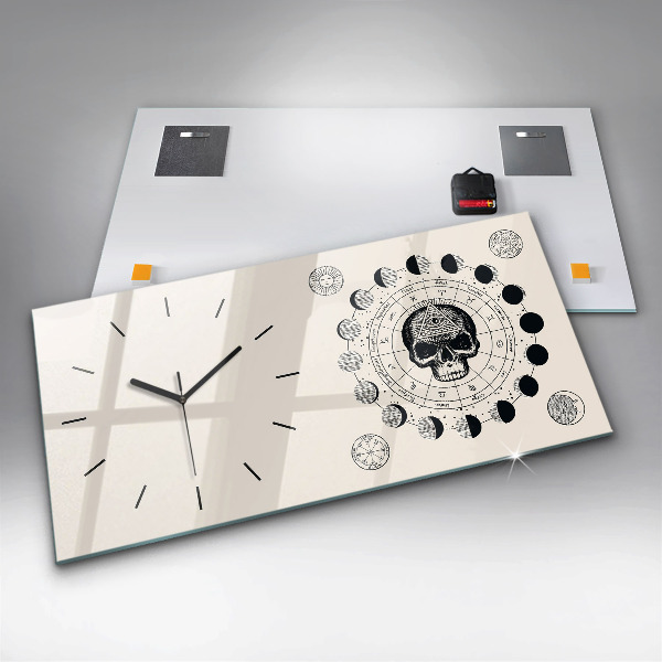 Horizontal wall clock Moon phases