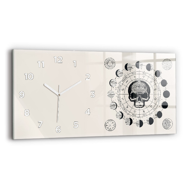 Horizontal wall clock Moon phases