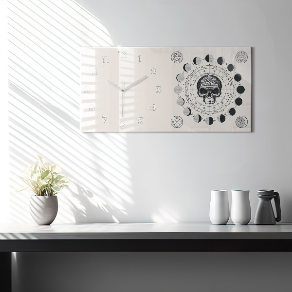 Horizontal wall clock Moon phases