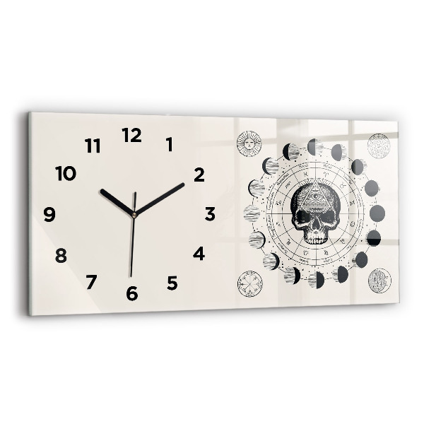 Horizontal wall clock Moon phases