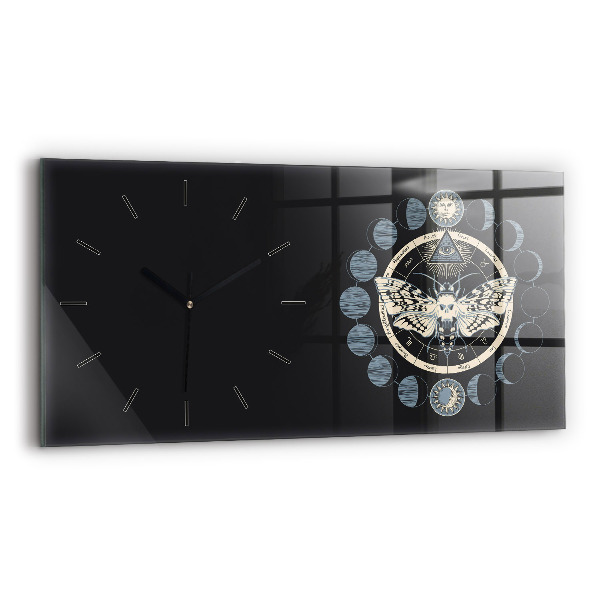 Horizontal wall clock Moon phases