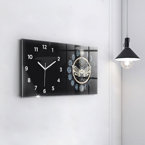 Horizontal wall clock Moon phases