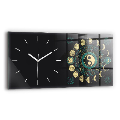 Horizontal wall clock Moon phases
