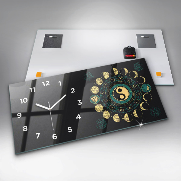 Horizontal wall clock Moon phases