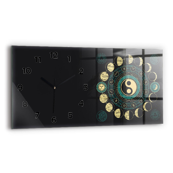 Horizontal wall clock Moon phases