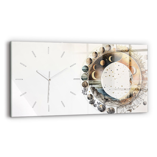 Horizontal wall clock Astronomy clock