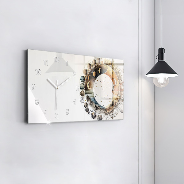 Horizontal wall clock Astronomy clock