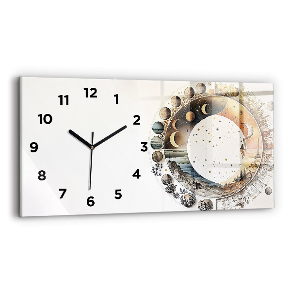Horizontal wall clock Astronomy clock