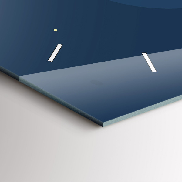 Horizontal wall clock Blue waves