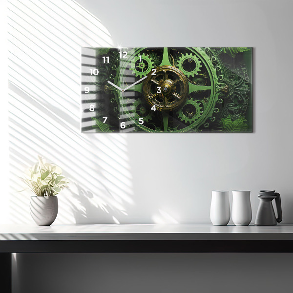 Horizontal wall clock Green mechanism