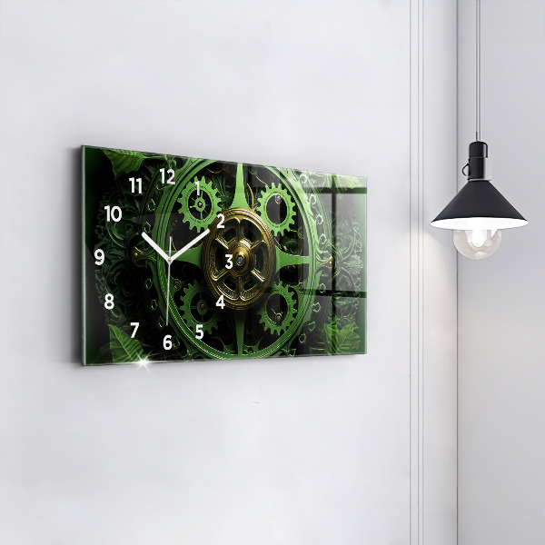 Horizontal wall clock Green mechanism