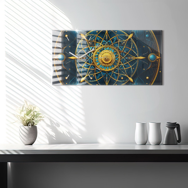 Horizontal wall clock Horoscope clock