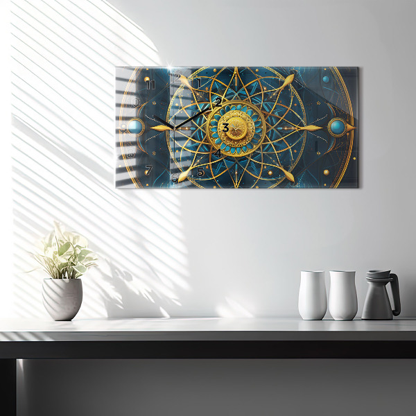 Horizontal wall clock Horoscope clock