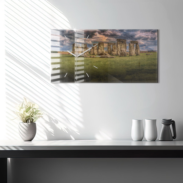 Horizontal wall clock Stonehenge Nimbostratus
