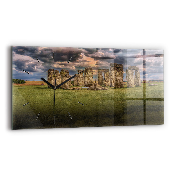 Horizontal wall clock Stonehenge Nimbostratus