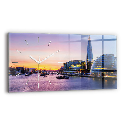 Horizontal wall clock View of London